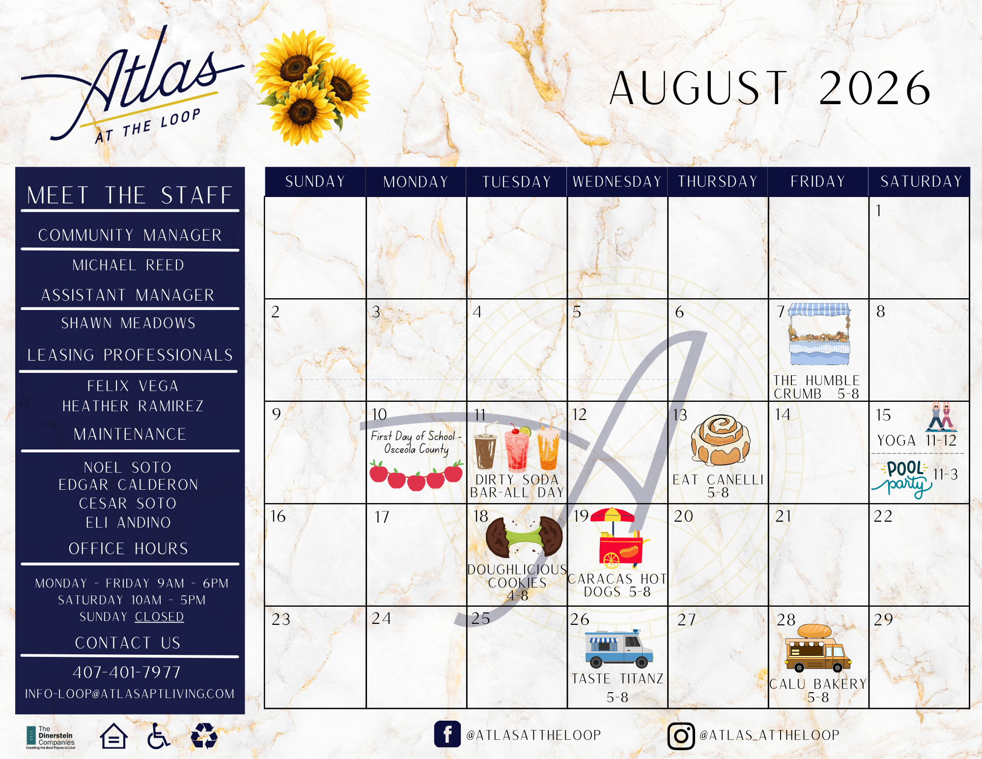 August Event Calendar