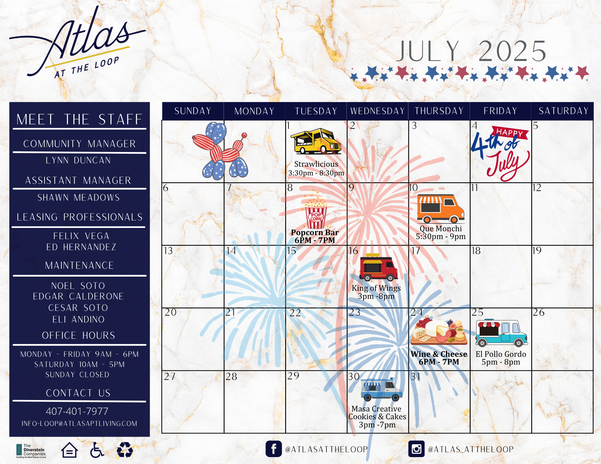 July Event Calendar