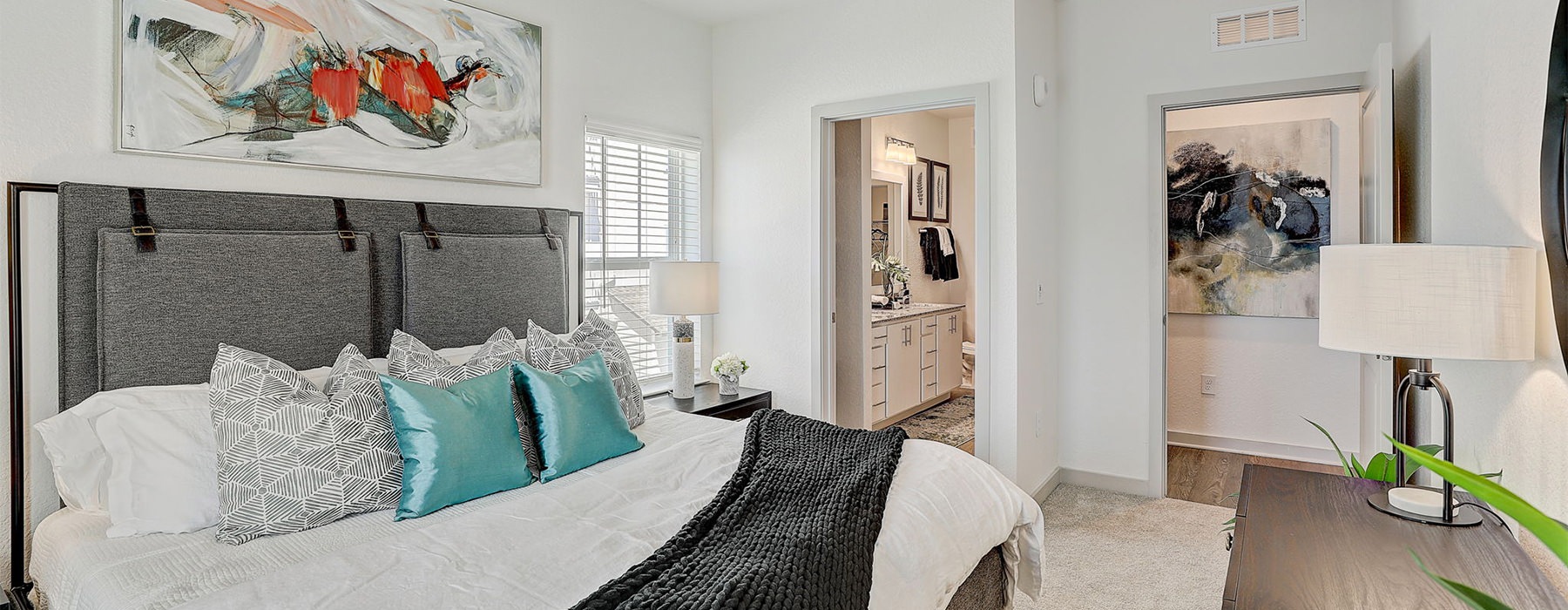 bedroom with large windows